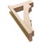 Ekena Millwork 5 1/2-in W x 16-in D x 28-in H Balboa Block Rough Cedar Woodgrain TimberThane Outlooker, Primed Tan OUTUR055X16X28BOA44RCPR - alternate 4